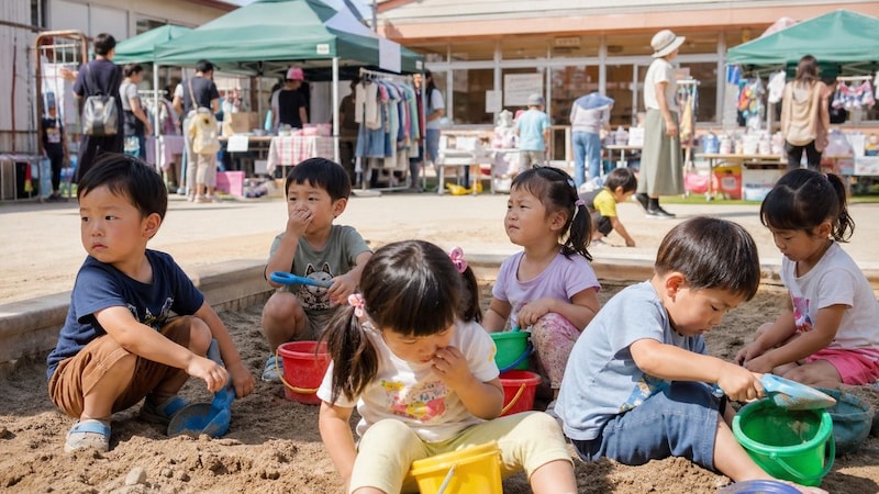 幼稚園のフリマ