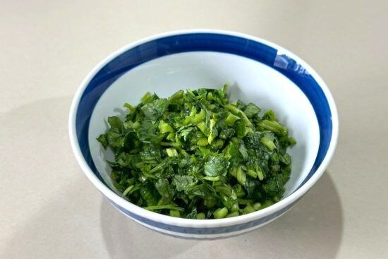 パクチーの塩もみ