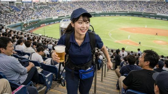 1日300杯売った「ビールの売り子」が“壮絶な舞台裏”を語る。1杯あたりのインセンティブを暴露/東京ドームで生ビール1杯1000円、MLB球場ではいくらなのか調べてみた結果