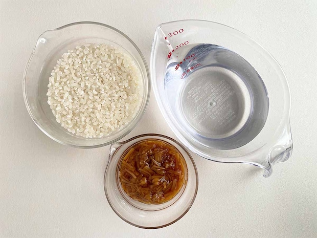 【メンズレシピ】なめたけの炊き込みご飯