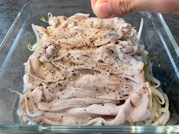 【メンズレシピ】豚バラレンジ蒸し