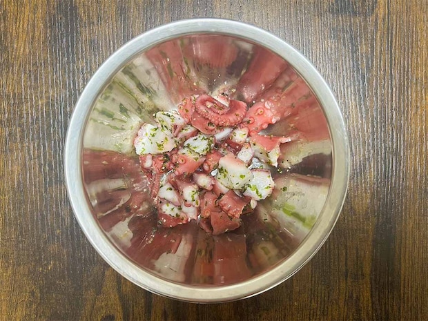 【メンズレシピ】タコの磯辺ガーリック和え