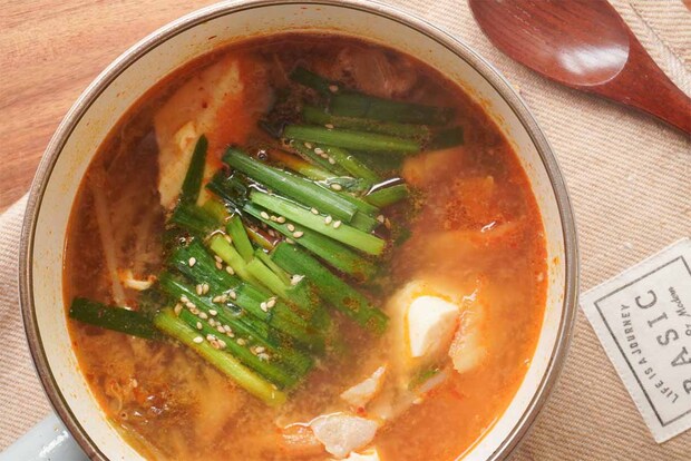 【メンズレシピ】豆腐キムチチゲ鍋