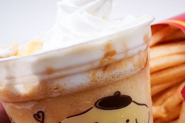 マクドナルド「ポムポムプリンのクリーミープリンフラッペ」
