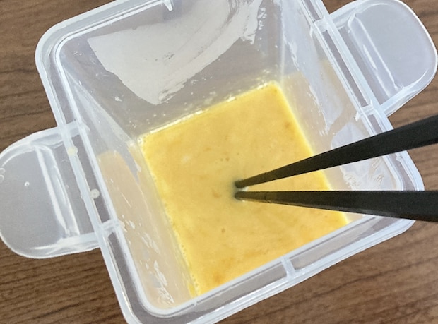 ダイソー「レンジで簡単だし巻きたまご」