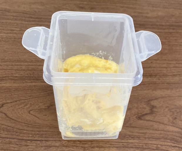 ダイソー「レンジで簡単だし巻きたまご」