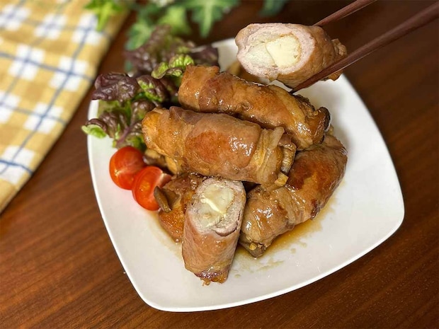 タサン志麻さん「肉巻き(豚薄切り肉&厚揚げ&きのこ)」