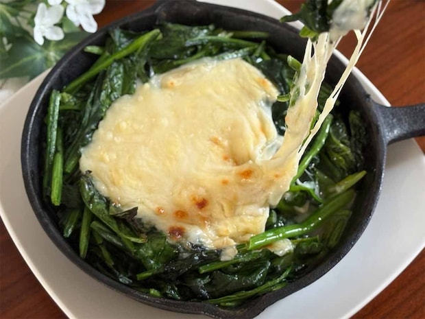 【メンズレシピ】ほうれん草のチーズフォンデュ