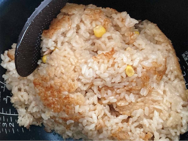 山本ゆりさん「たっぷりコーンとツナの炊き込みご飯」