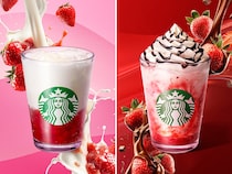 スタバ新作は「イチゴ」のミルクとフラペチーノ2種！　5月11日発売　「ohora」とのコラボネイルも同日登場