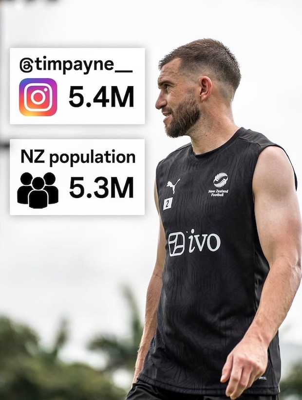 “W杯で最も無名な選手”NZ代表ティム・ペインのフォロワーが「自国の人口」超えの540万人に!運命変えた恩人との感動対面も