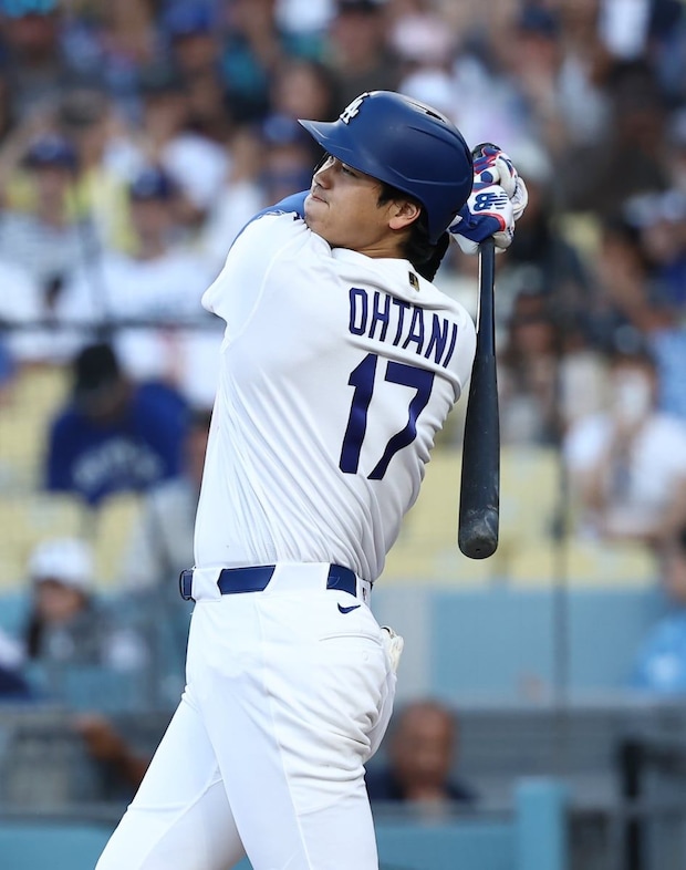 大谷翔平、日本勢初のメジャー通算300号!史上5番目のスピードで大台到達、先頭打者弾で決める