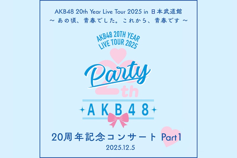 AKB48 20th Year Live Tour 2025 in 日本武道館 Part1 セトリプレイリスト公開