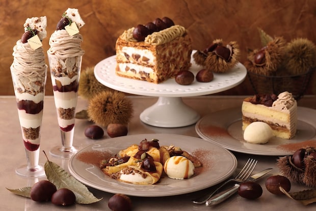 キハチ カフェ：栗ケーキ2種や新作パフェ登場「マロンスイーツフェア」11月1日より開催