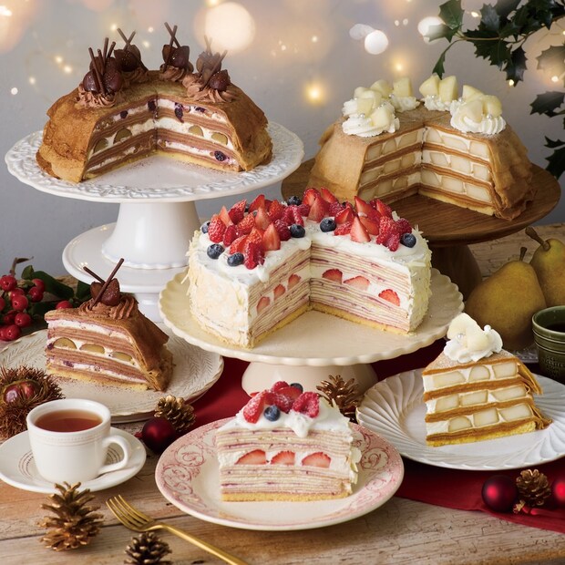 アフタヌーンティー・ラブアンドテーブル：新作2種含む3種の25年冬季限定ミルクレープ、11月13日より順次登場