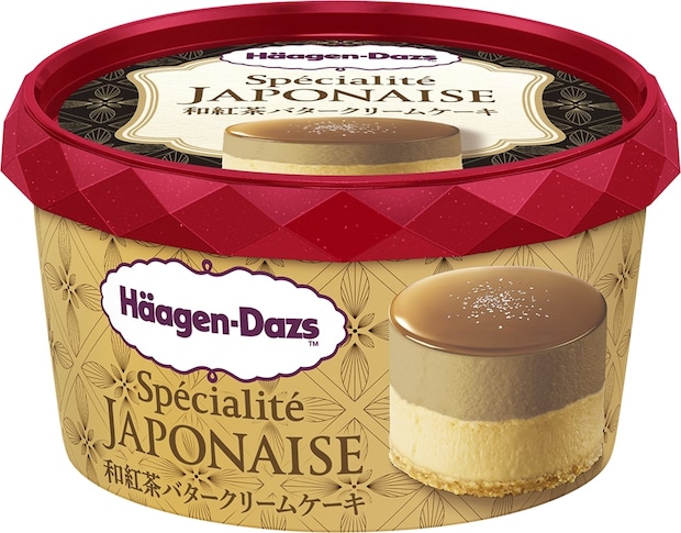 セブン限定ハーゲンダッツ新作「スペシャリテジャポネ 和紅茶バタークリームケーキ」12月2日より全国順次発売