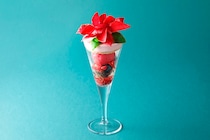 ”クリスマスの象徴”ポインセチアをイメージした華やかパフェ、資生堂パーラー・川崎店に12月25日まで登場