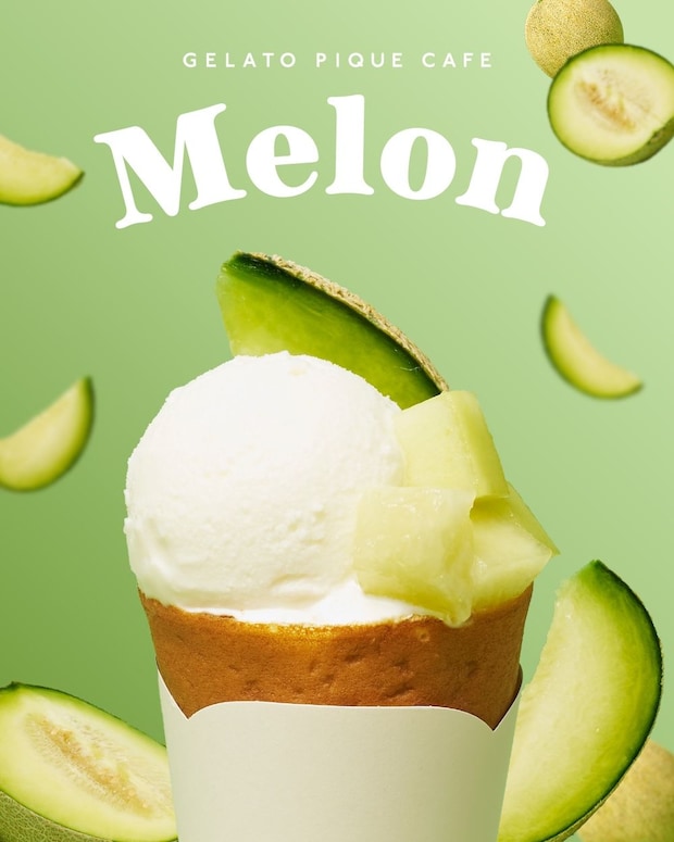 ジェラピケカフェにメロンのクレープ＆ソフトクリーム登場　”Melon”フェアを5月14日より開催