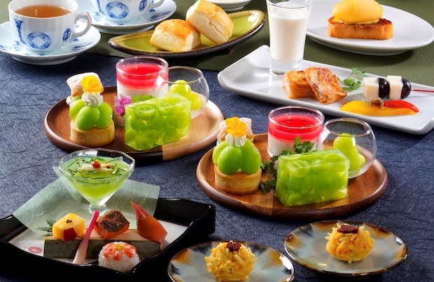 島根県松江市：シャインマスカットのスイーツ3種揃う「茶の湯文化のアフタヌーンティー」8月20日より10日間展開