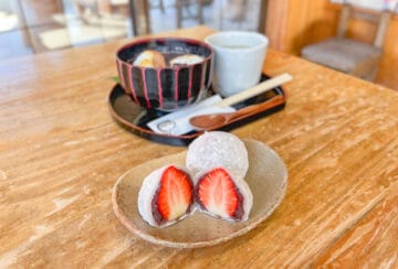 【嘉麻】冬もぽかぽか、心と体が癒される♪秀芳園のいちご大福とぜんざい