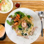 【直方】爽やかな夏味広がる。Sola Cafe特製のサーモンルイベの塩レモンパスタ