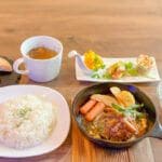 【直方】丁寧に仕上げた家庭の味！Bar＆Cafe Anのハンバーグセットと焼きチーズナポリタン