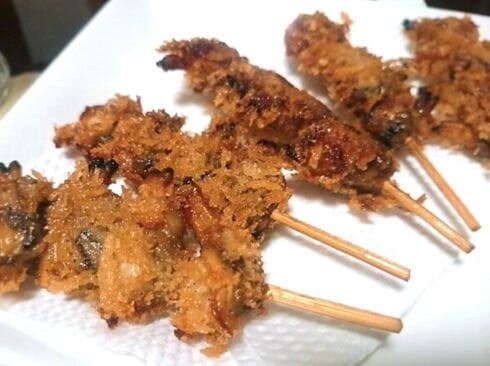 アサリの串揚げ 完成