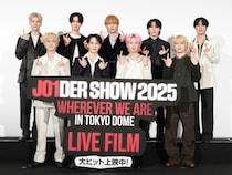 JO1 ライブフィルム公開記念舞台挨拶に登壇! 全国129館⽣中継で“神席”アピール「視界が全部JO1」