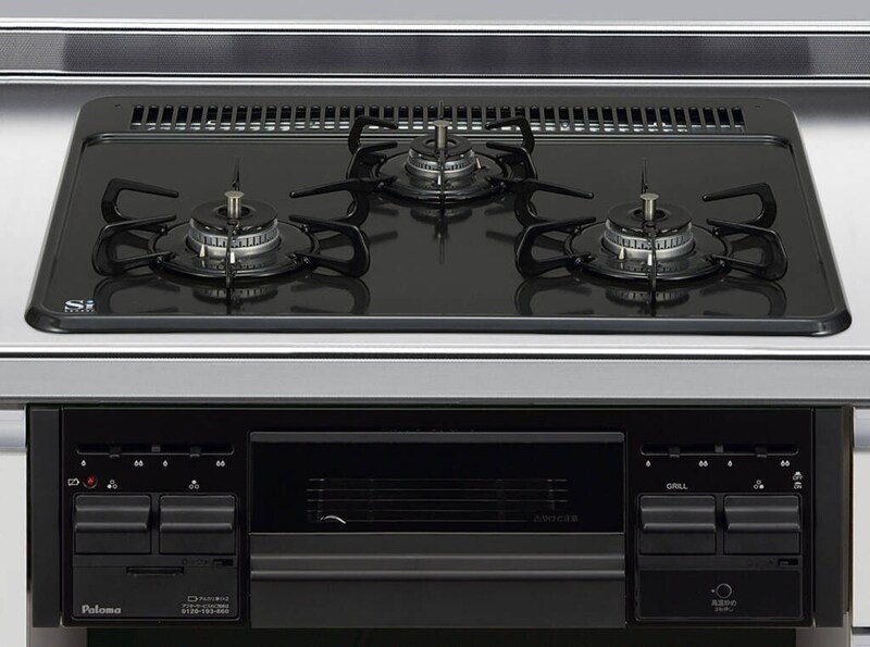 ホーロー天板のコンロ