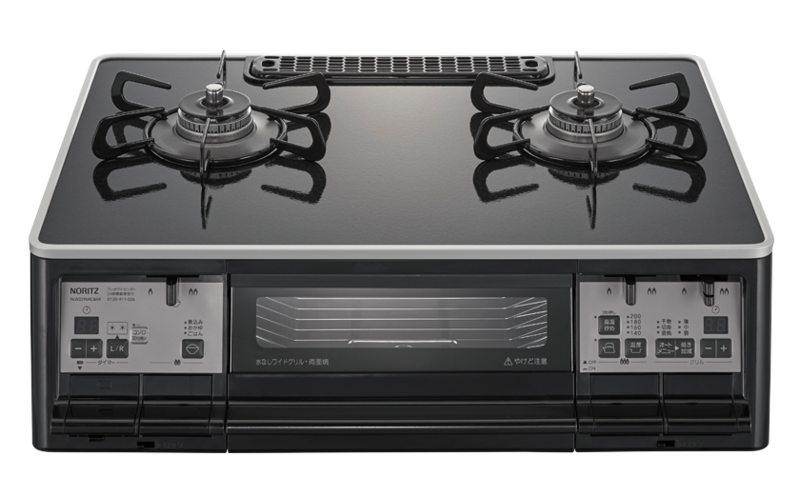 ガラスコート天板のコンロ