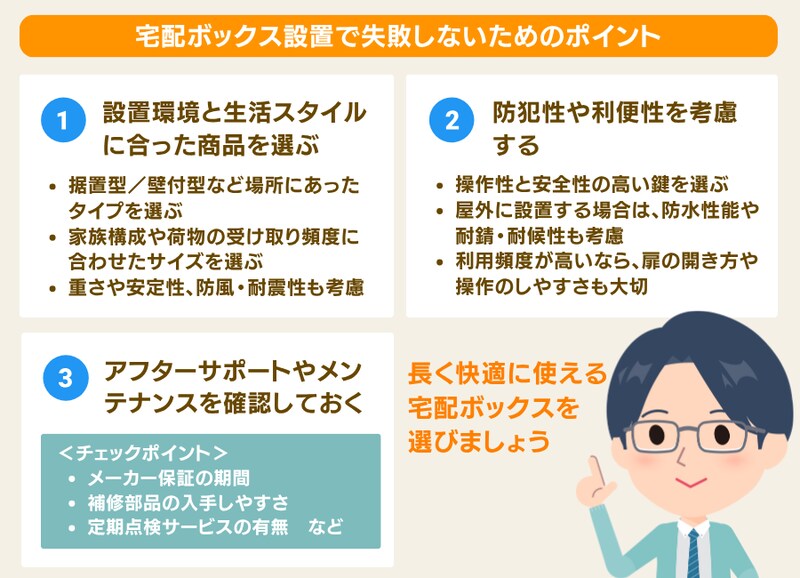 宅配ボックスの設置で失敗しないためのポイント