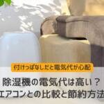 除湿機の電気代は高い？エアコンとの比較と節約方法
