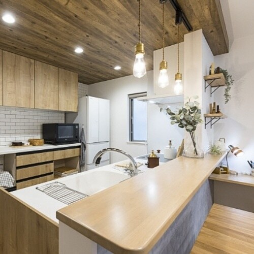 笠木カウンターのリフォームイメージ