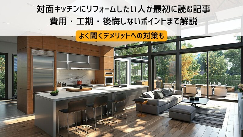 対面キッチンにリフォームしたい人が最初に読む記事｜費用・工期・後悔しないポイントまで解説