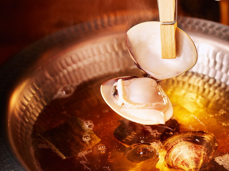 中目黒『割烹 藤』の「はまぐりしゃぶしゃぶ」