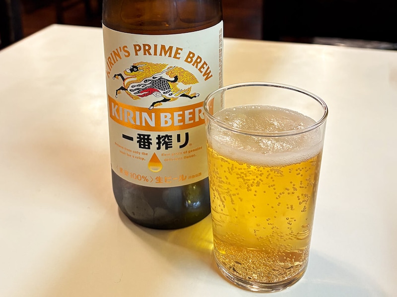 神楽坂『龍朋』で提供している瓶ビール