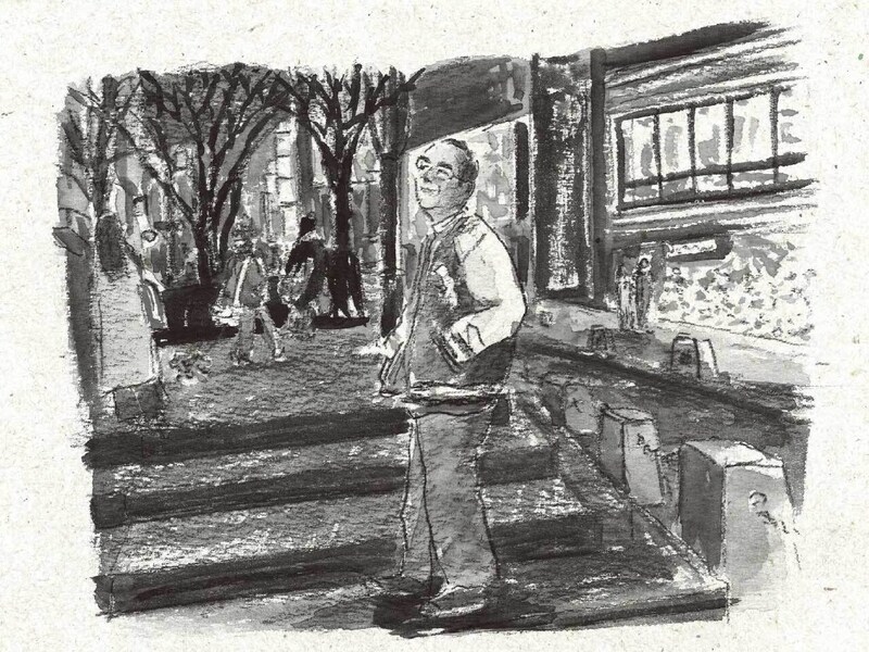 志村けん氏のイラスト