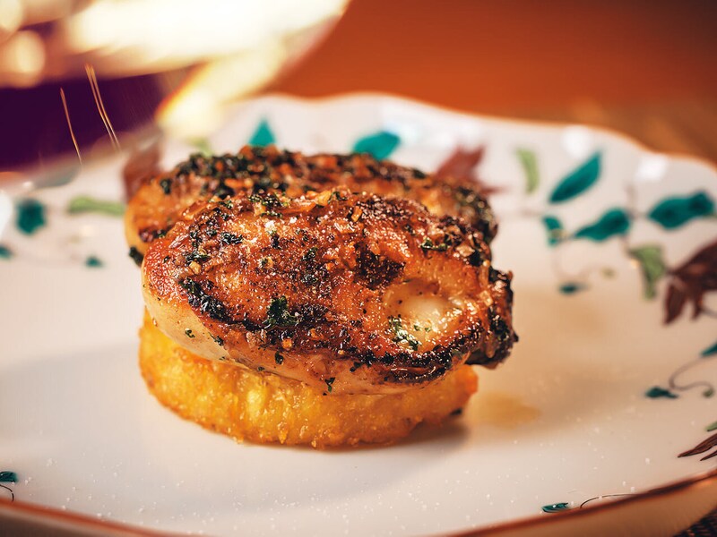 麻布十番『たそがれ』の「カキのムニエル」とシャルドネ