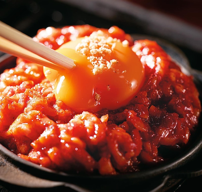 立石『焼肉 幸泉』の「ユッケ焼き」
