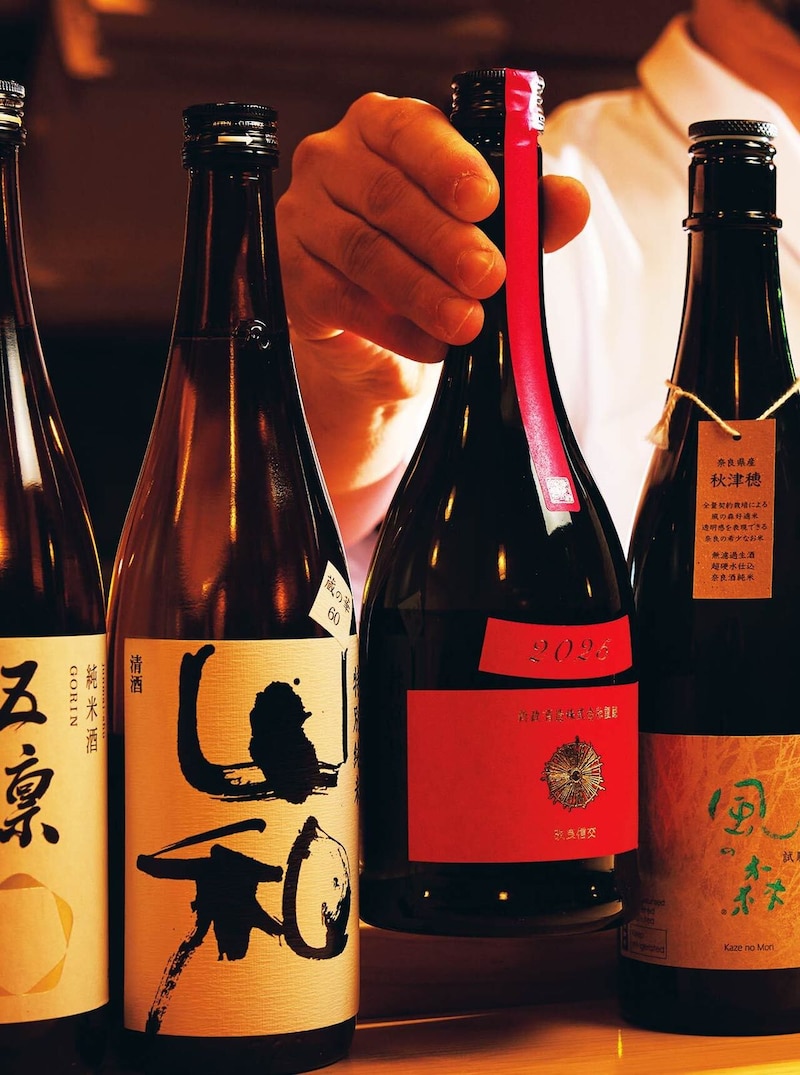 『天麩羅がとうOMG』で提供している日本酒