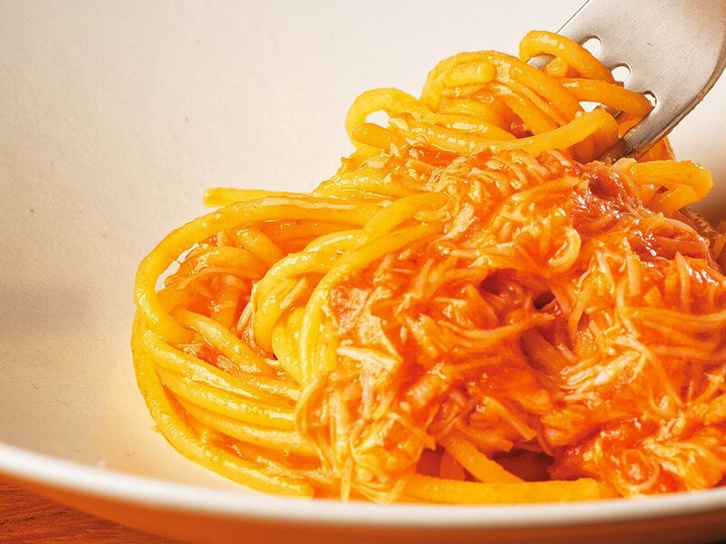 六本木『merachi』の「佐渡産ズワイガニスパゲッティ」