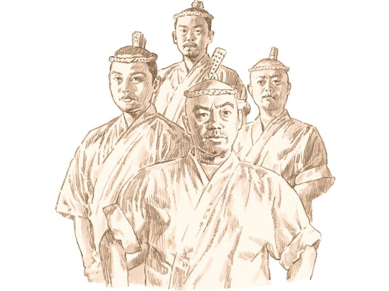 鳥しき一門のイラスト