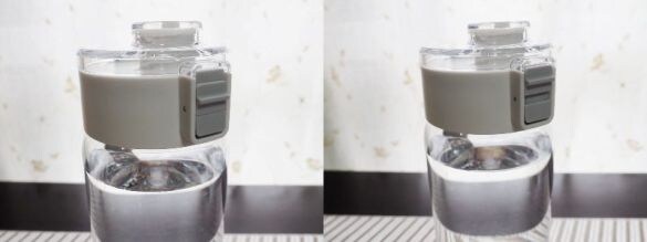  左：ロック解除、右：ロック中