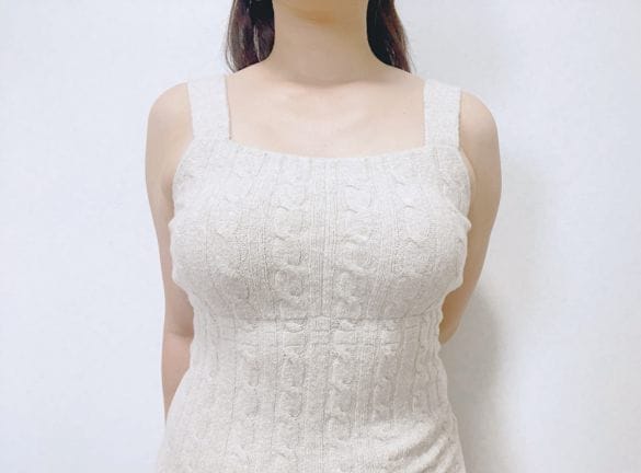  骨格ストレートの筆者が着てみると