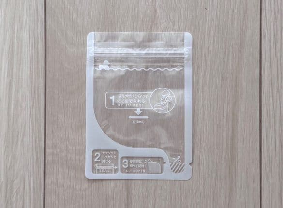 「使い切りできる 詰め替えパウチ」セリア