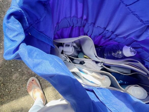 上から見たバッグ