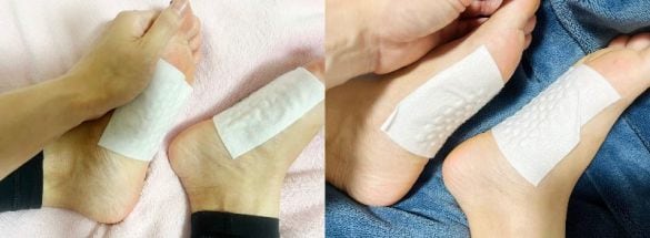  左：就寝前、右：起床後