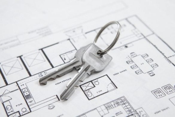 引っ越し、売り家、鍵、不動産、見取り図