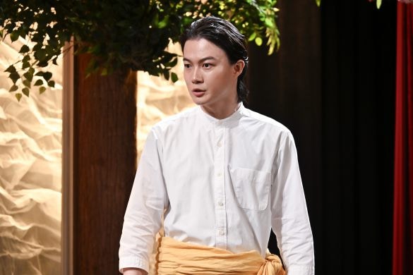  三谷幸喜がモデルだとされる蓬莱（神木隆之介）。『もしがく』10話場面写真©フジテレビ