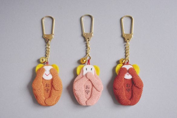 見ざる、言わざる、聞かざるの「三猿」をモチーフにした「三猿守」